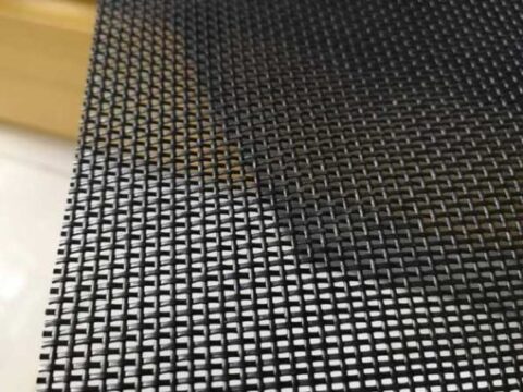 A pet proof window screen in heavy duty vinyl coated mesh